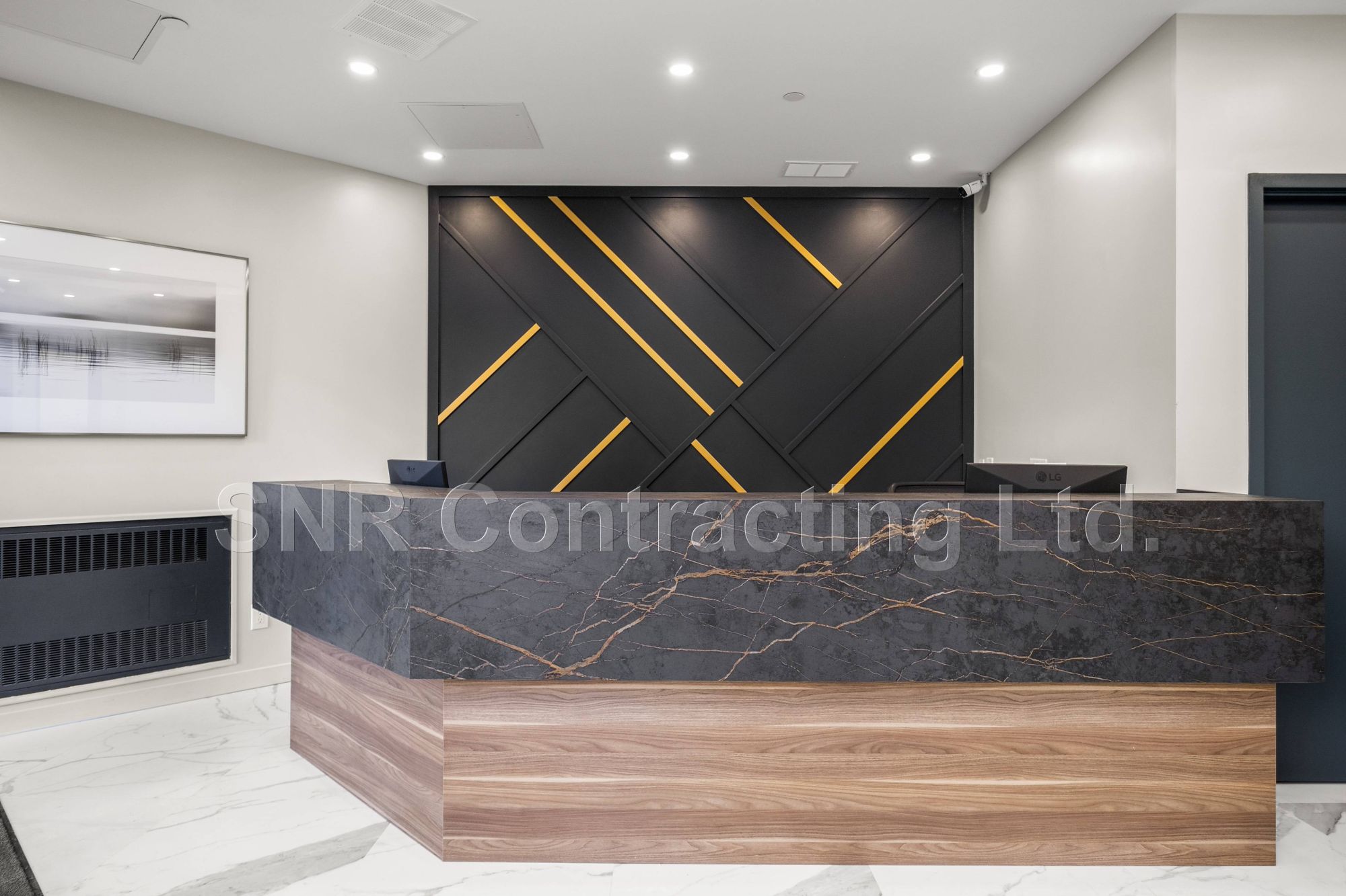 Design And Build A Modern Dental Office Snr Conracting Ltd   Reception Desk 